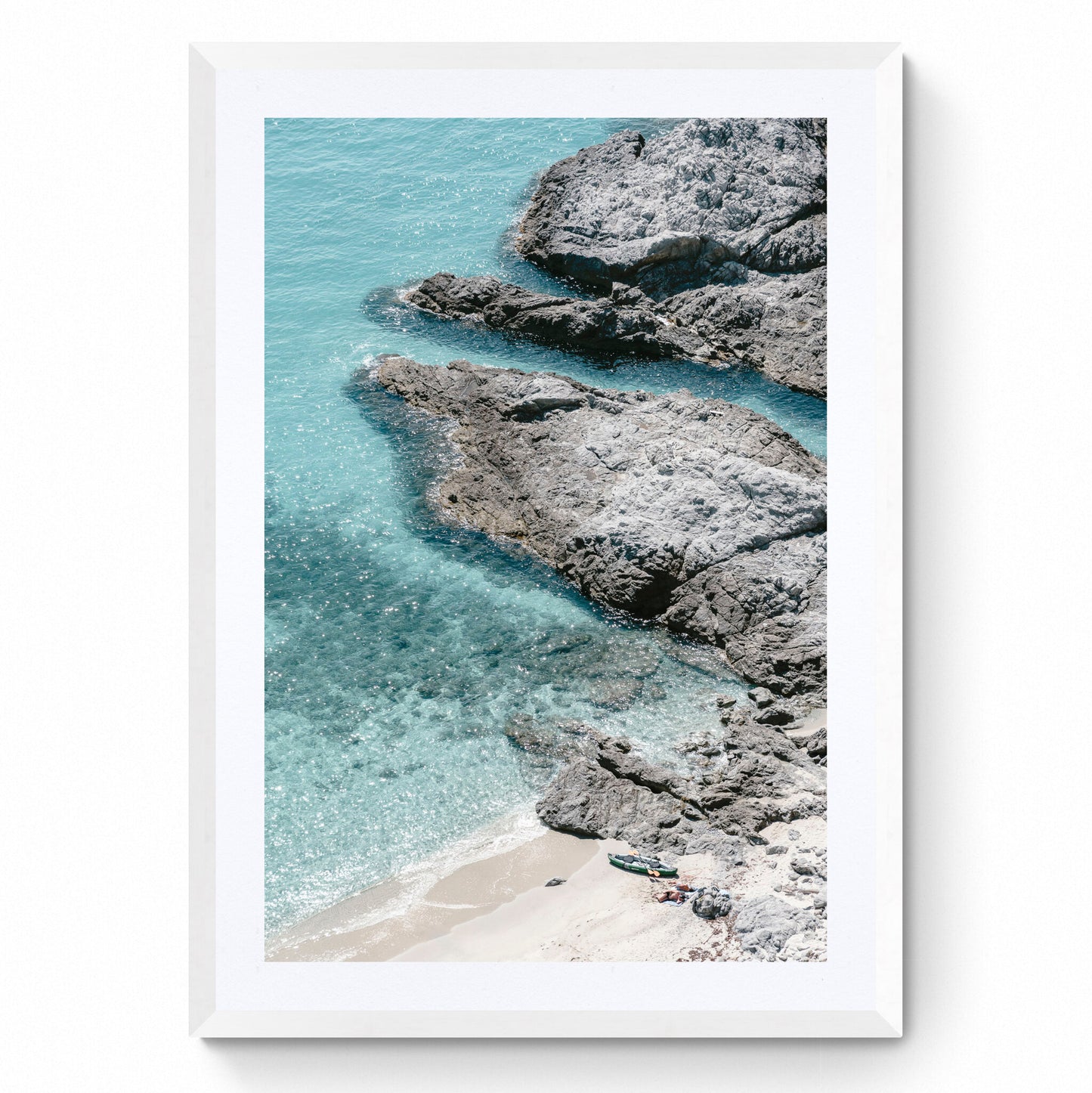 framed beach art