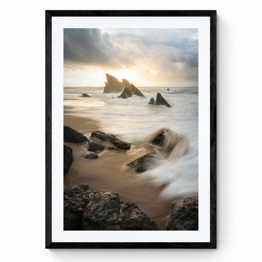 framed beach art