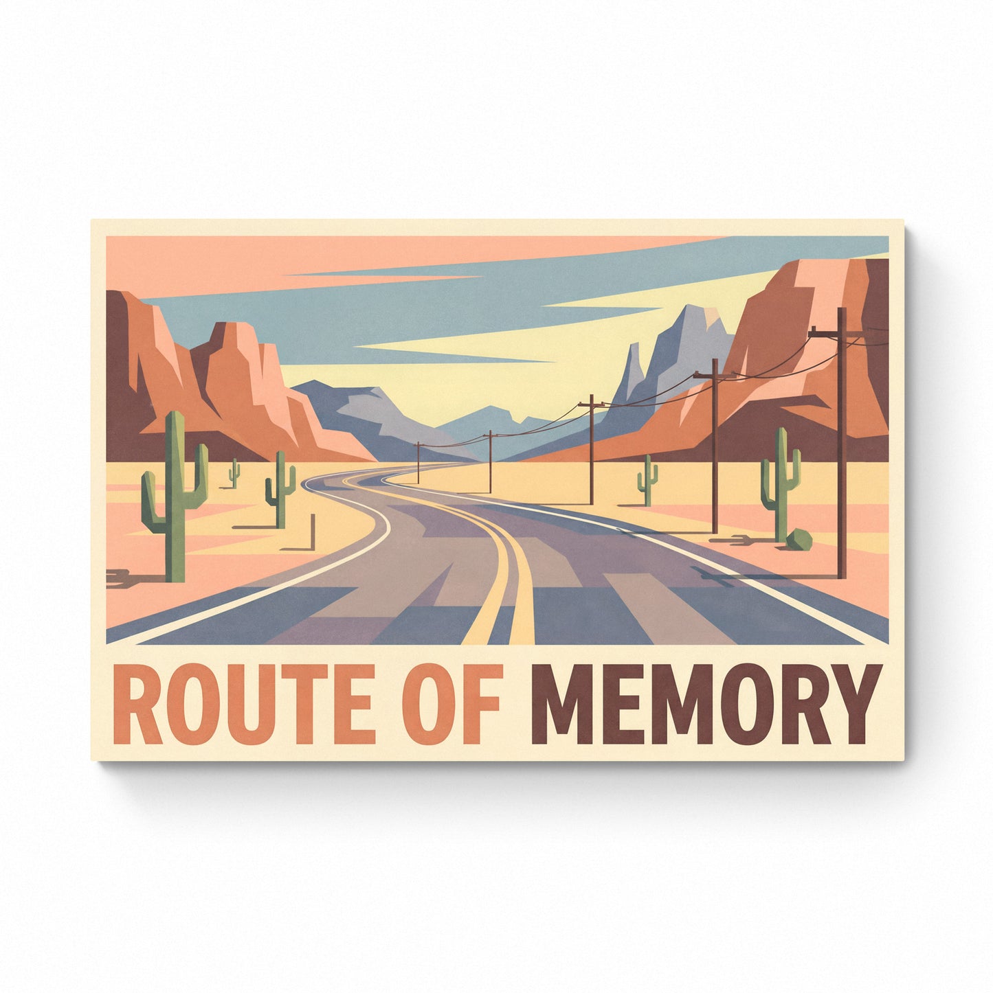 retro travel print