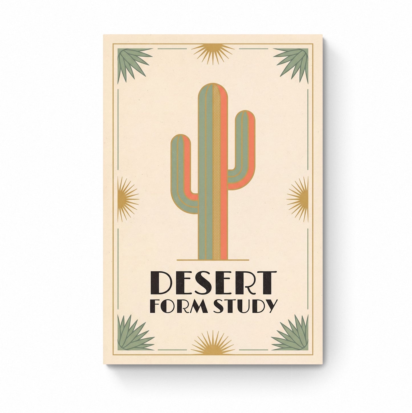 botanical cactus illustration poster