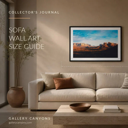 what size wall art should go above sofa