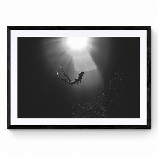 scuba diver artwork