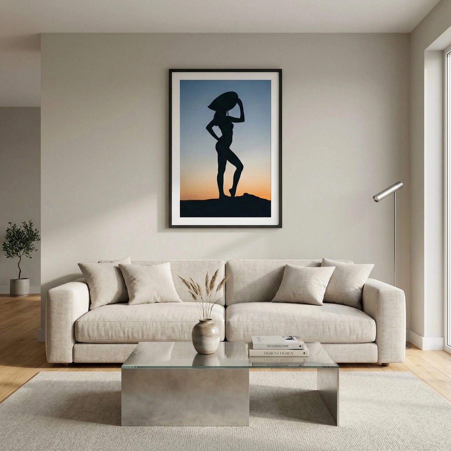 silhouette sunset art