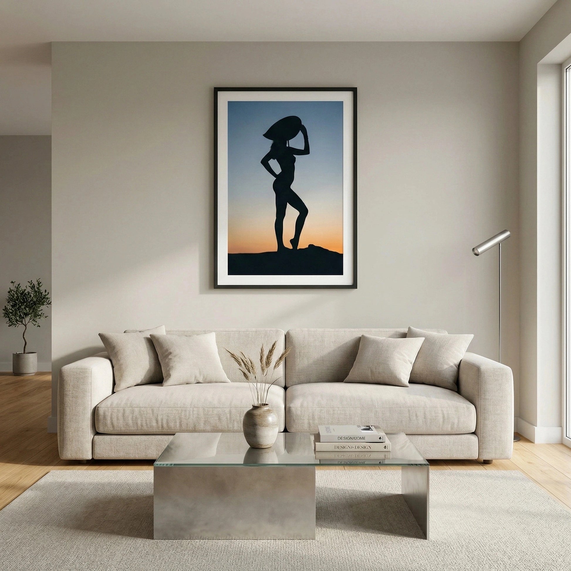 silhouette sunset art