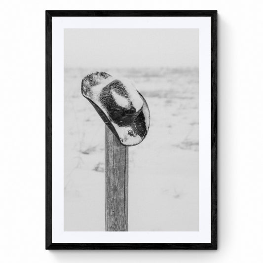 black and white western art