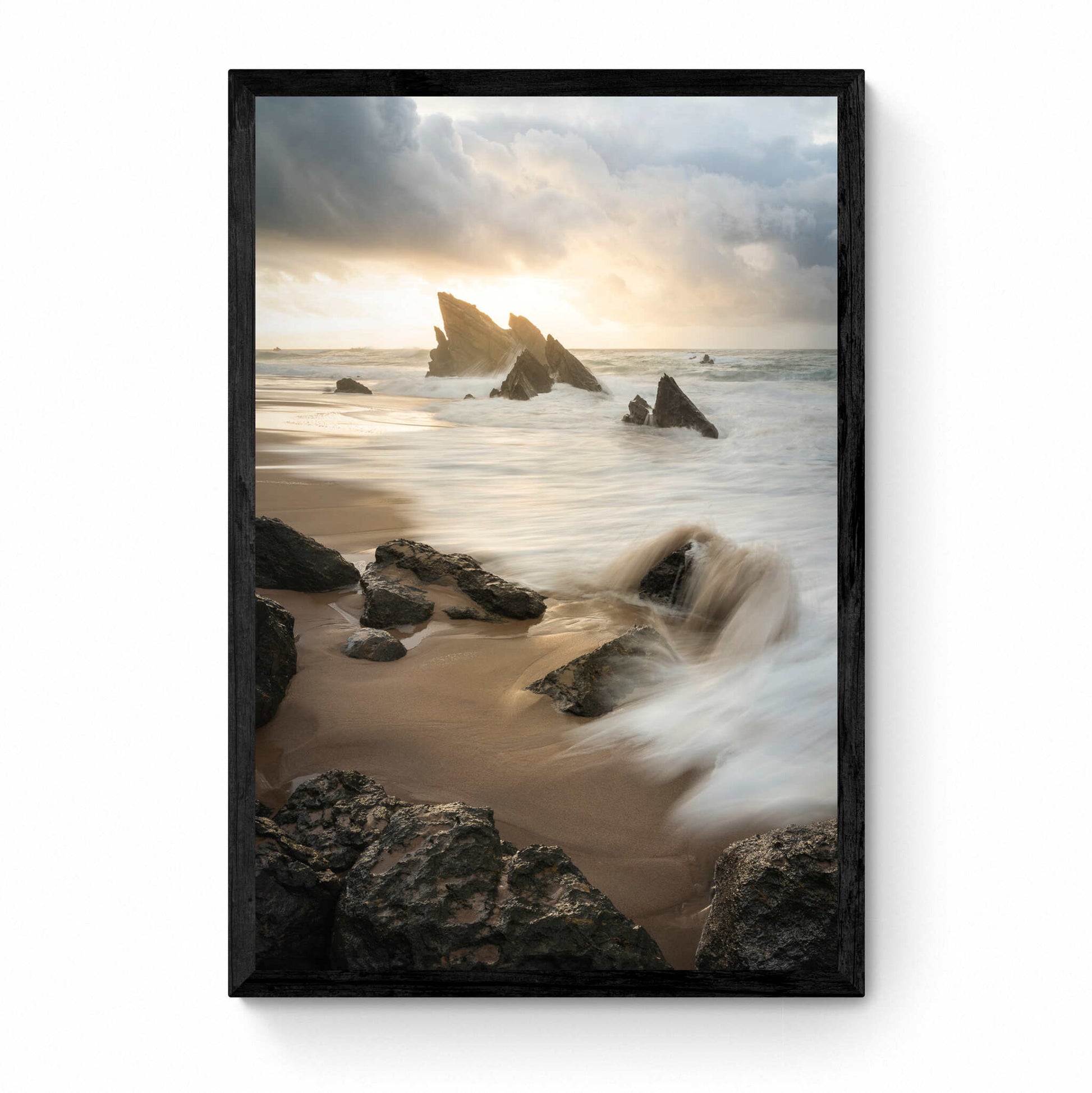 framed beach art