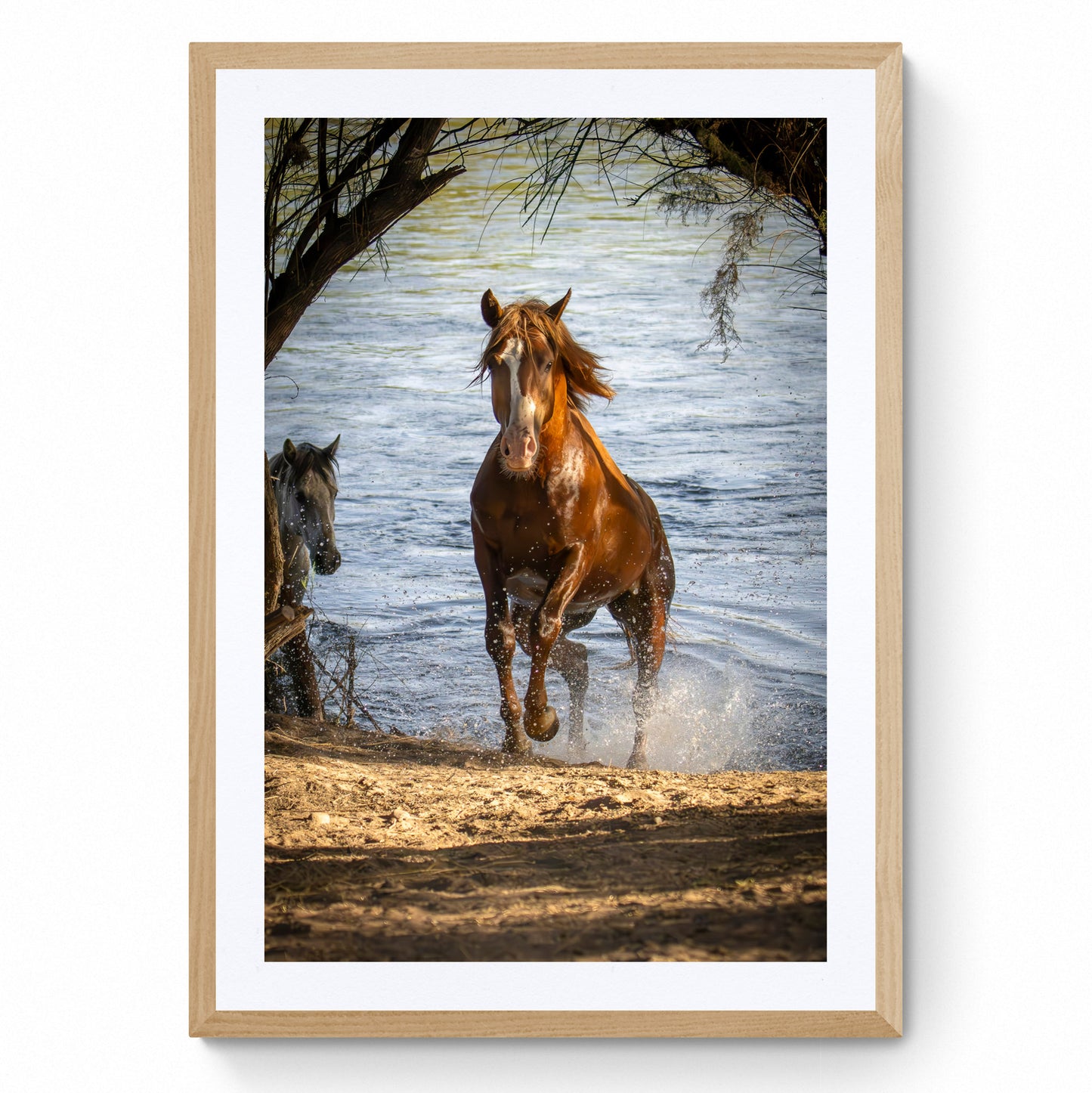 horse print framed