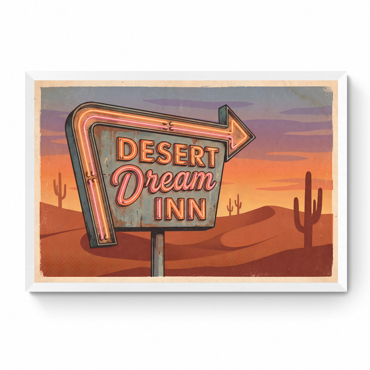 vintage hotel sign poster