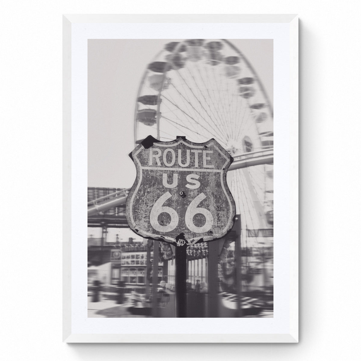 santa monica route 66 sign print