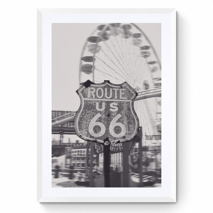 santa monica route 66 sign print