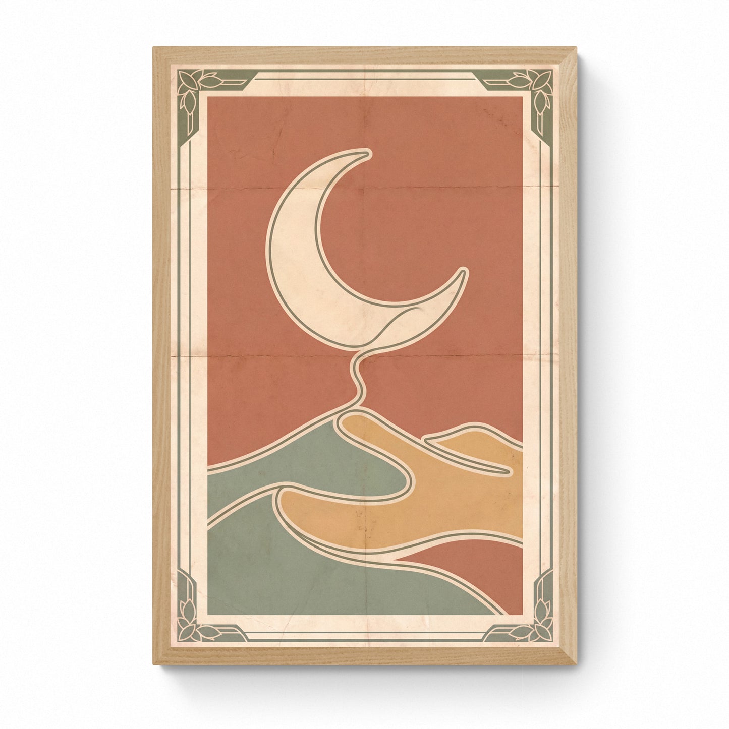 abstract moon wall art