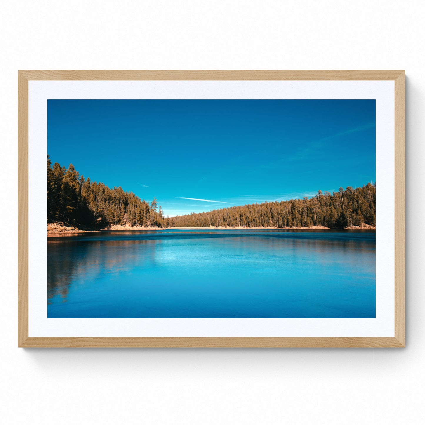 framed lake wall art