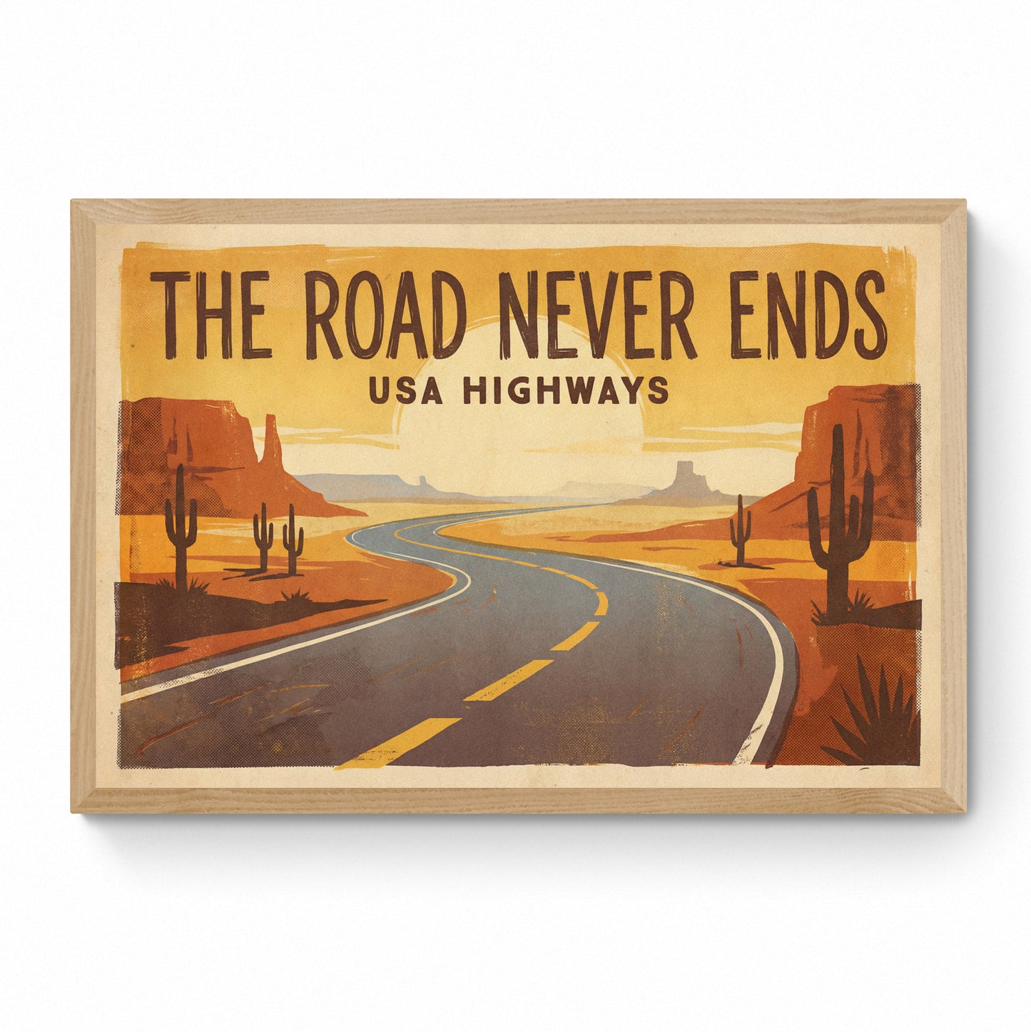 retro travel print