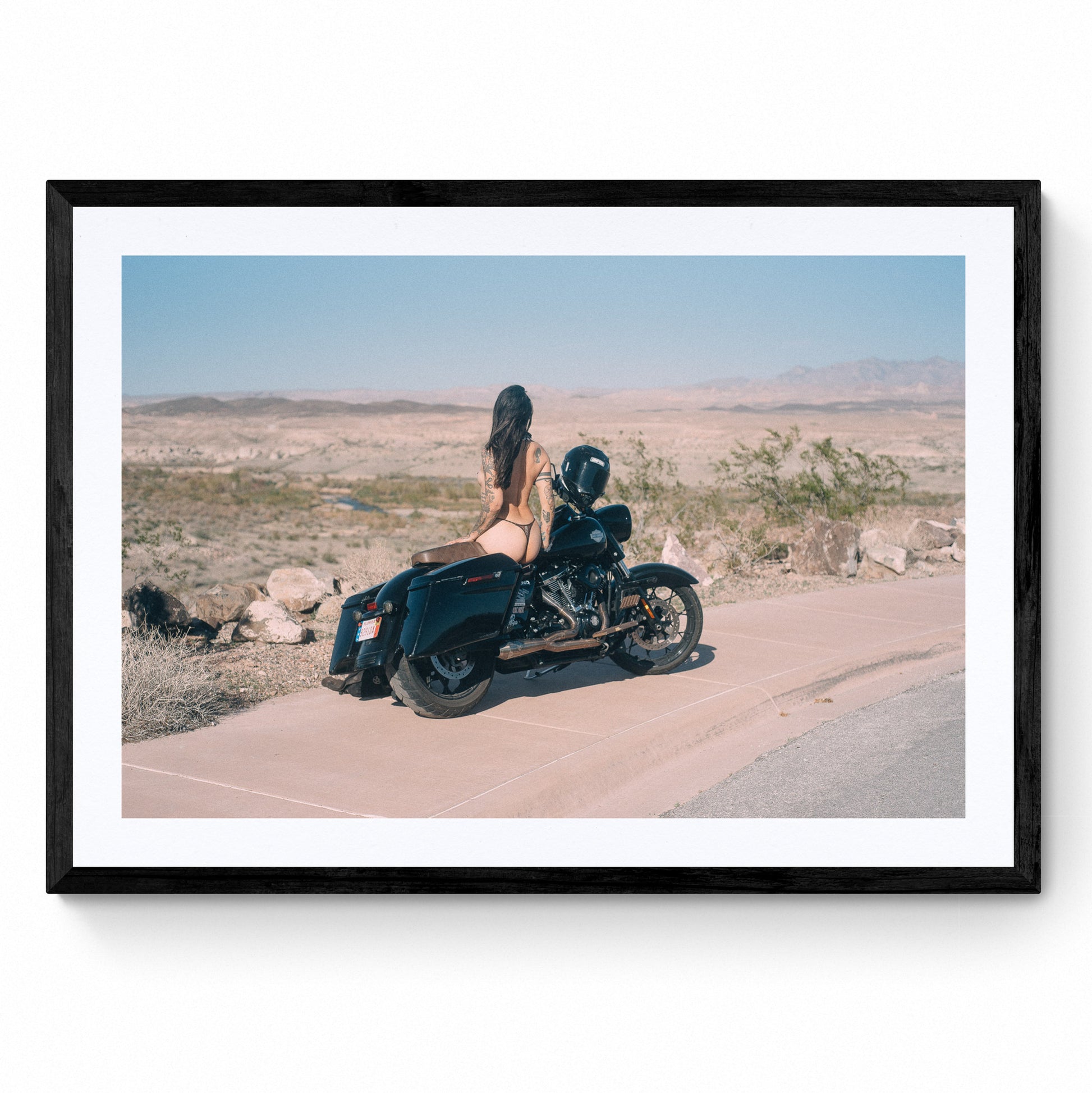 girl on a motorcycle print