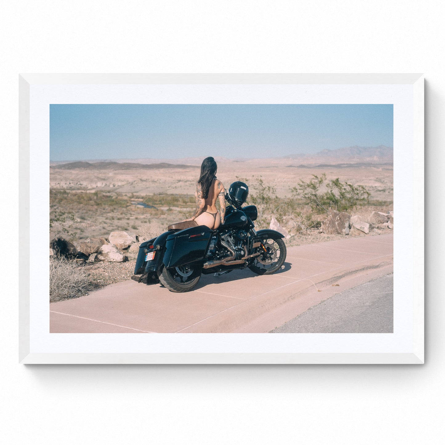 girl on a motorcycle poster