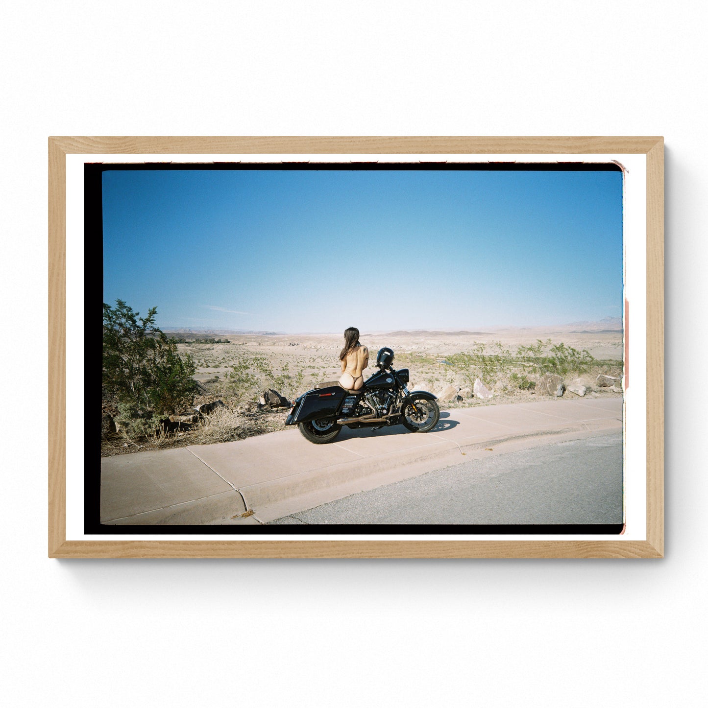 biker girl art print