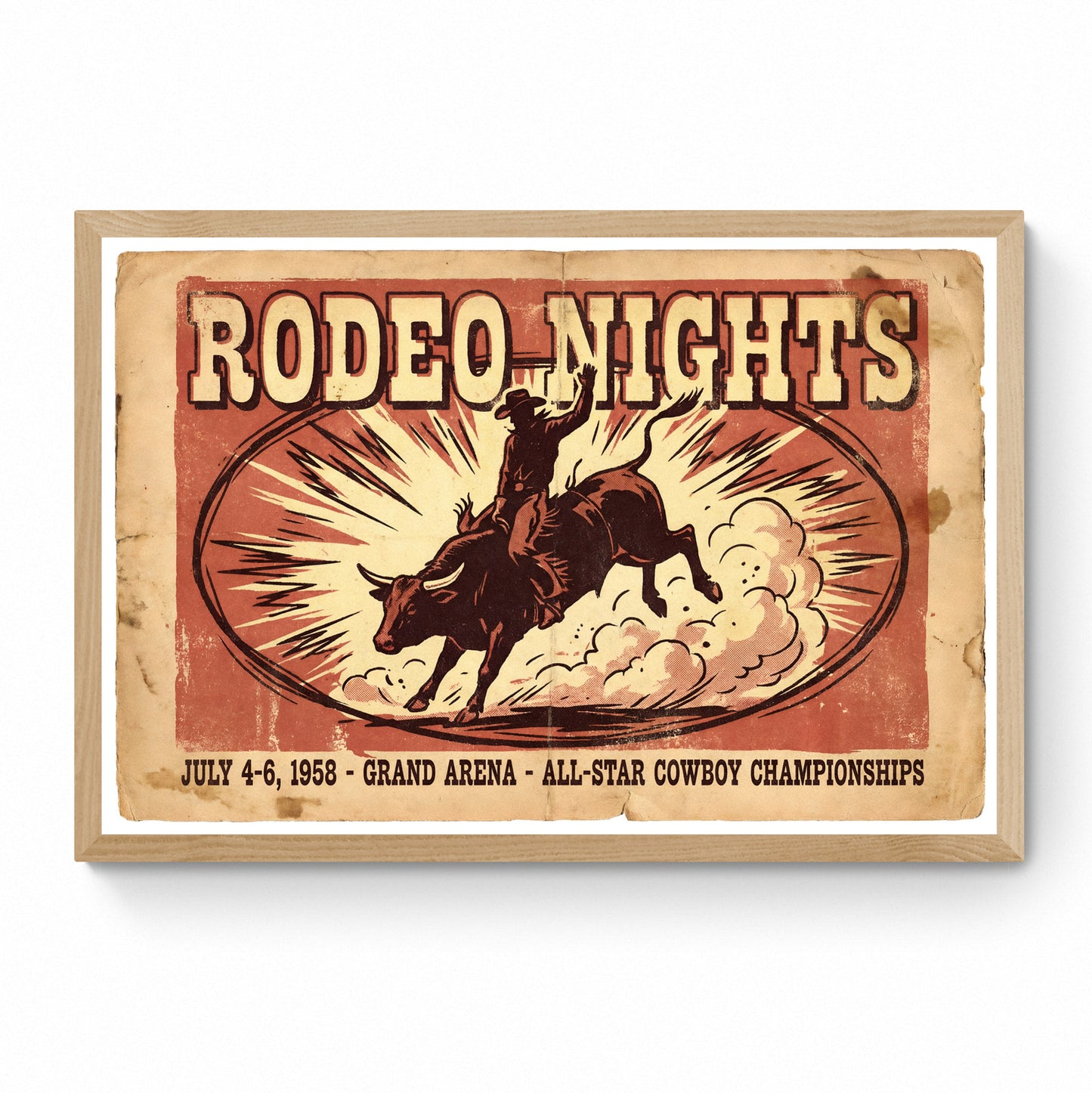 bull riding poster