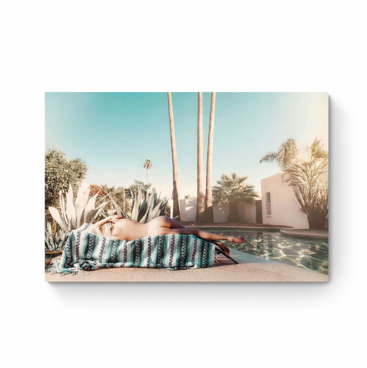 poolside woman print