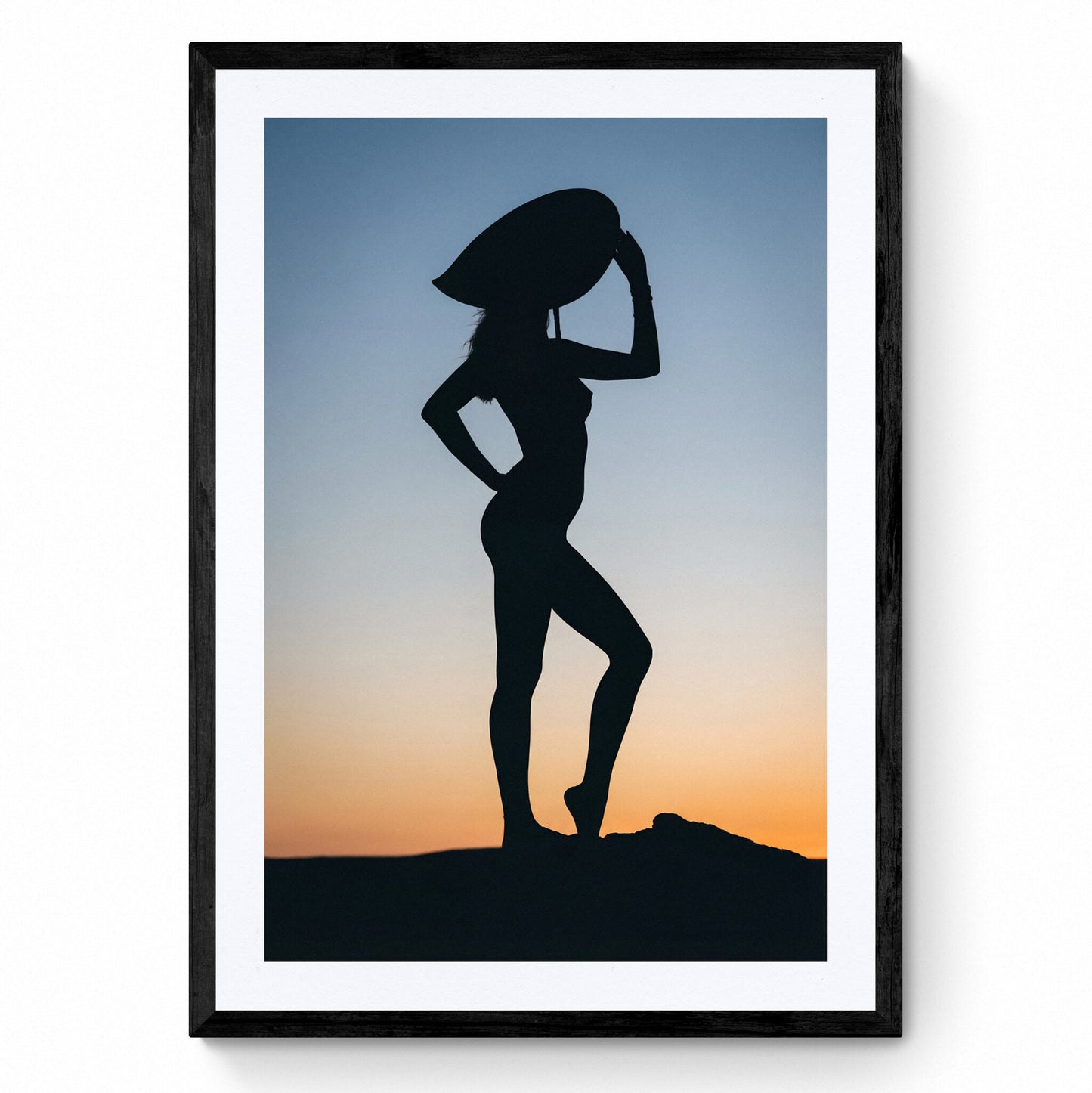 silhouette art sunset