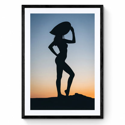 silhouette art sunset