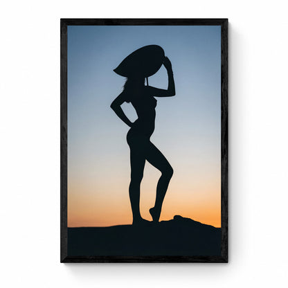 nude silhouette print