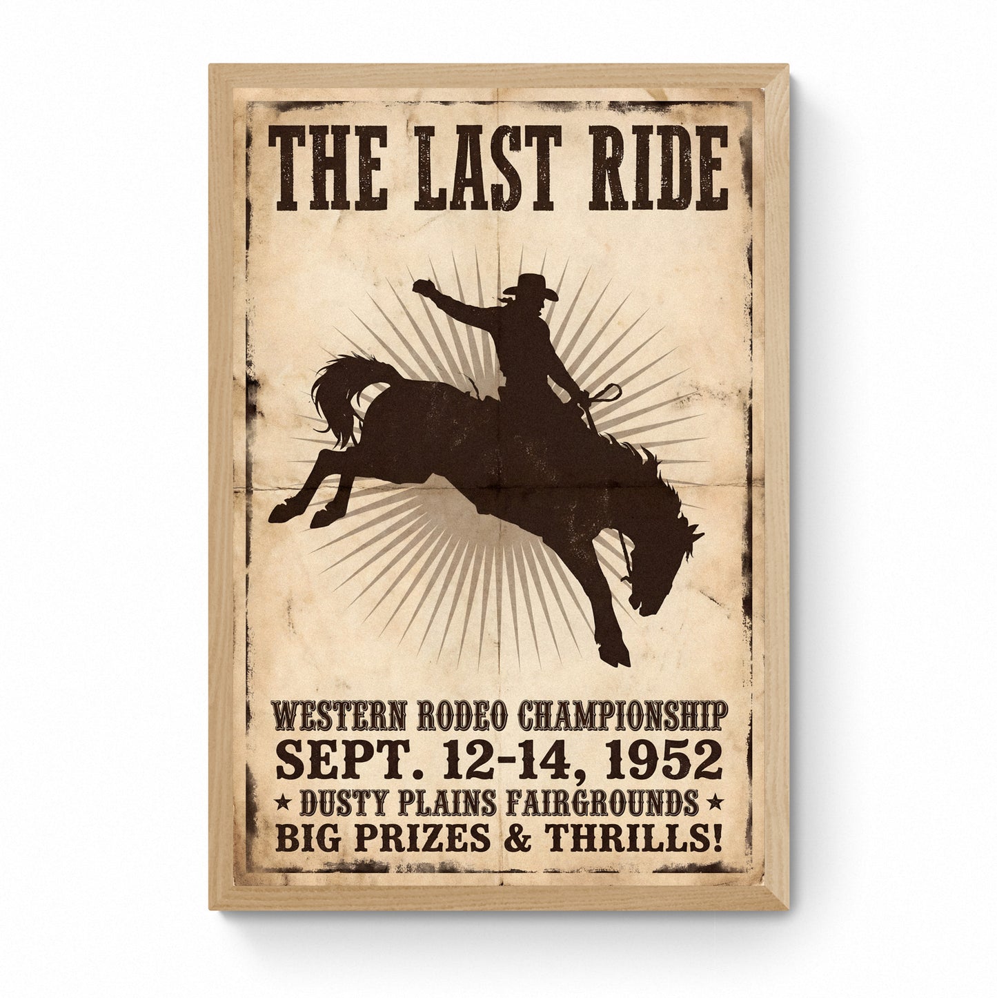 retro western poster
